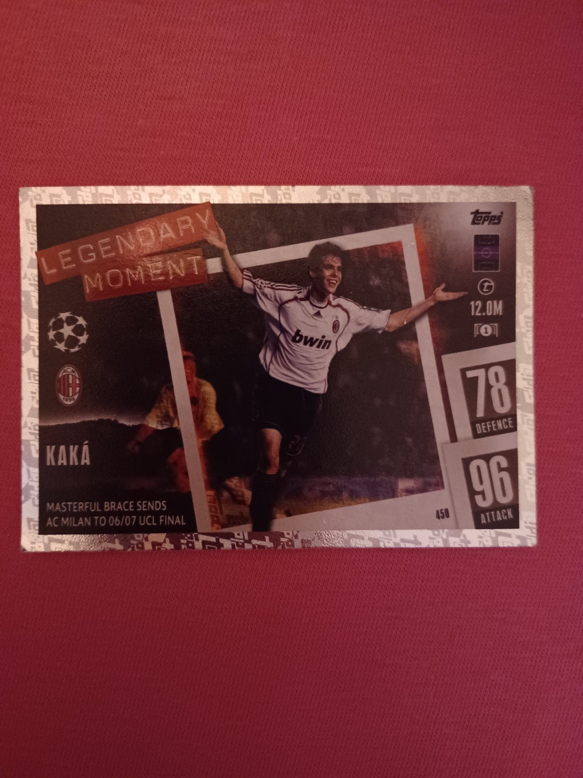 Kaka voetbal kaart, Ophalen, Gebruikt, Plaatje