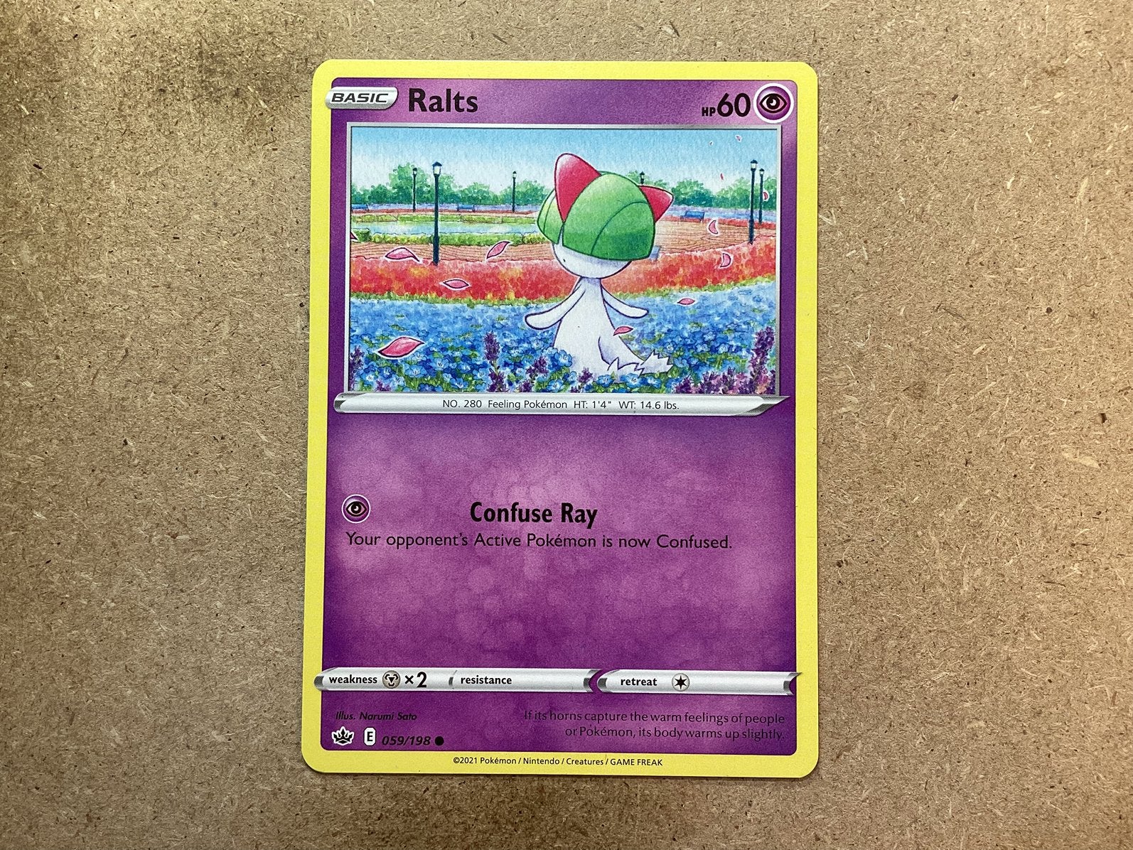 1x Ralts [CRE 059/198] (Near Mint), Hobby en Vrije tijd, Verzamelkaartspellen | Pokémon, Zo goed als nieuw, Losse kaart, Ophalen of Verzenden