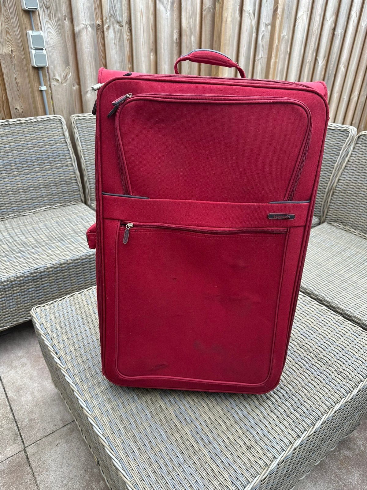 Rode koffer, Ophalen, Wieltjes, Gebruikt, 50 tot 60 cm