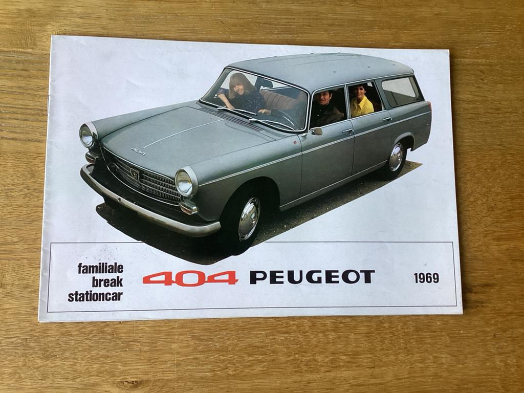 Peugeot 404 Familiale Break Stationcar Brochure 1968, Boeken, Ophalen of Verzenden, Zo goed als nieuw, Peugeot