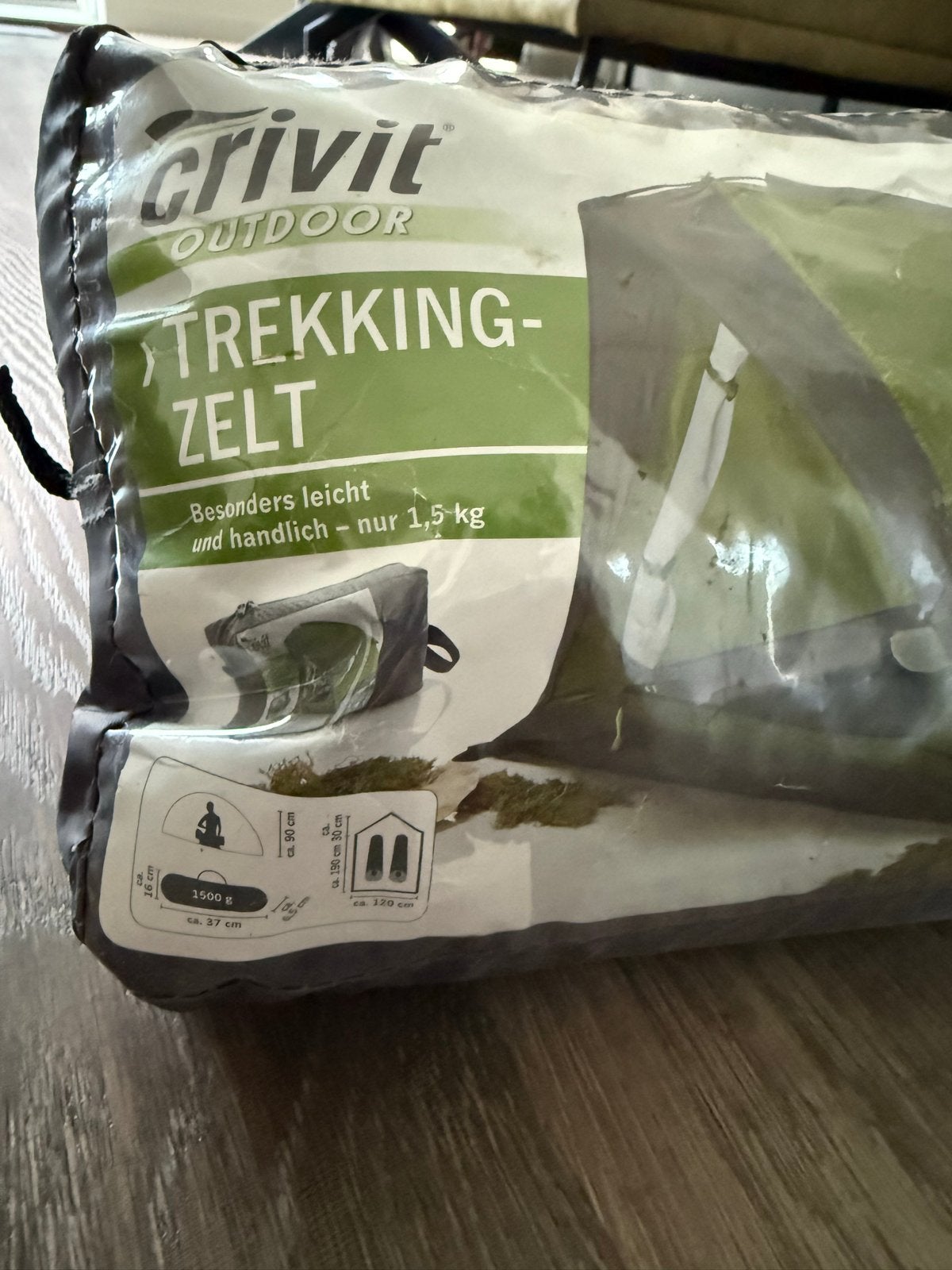Crivit Outdoor Trekkingtent - Lichtgewicht en Compact, Ophalen of Verzenden, Nieuw, Tot en met 2