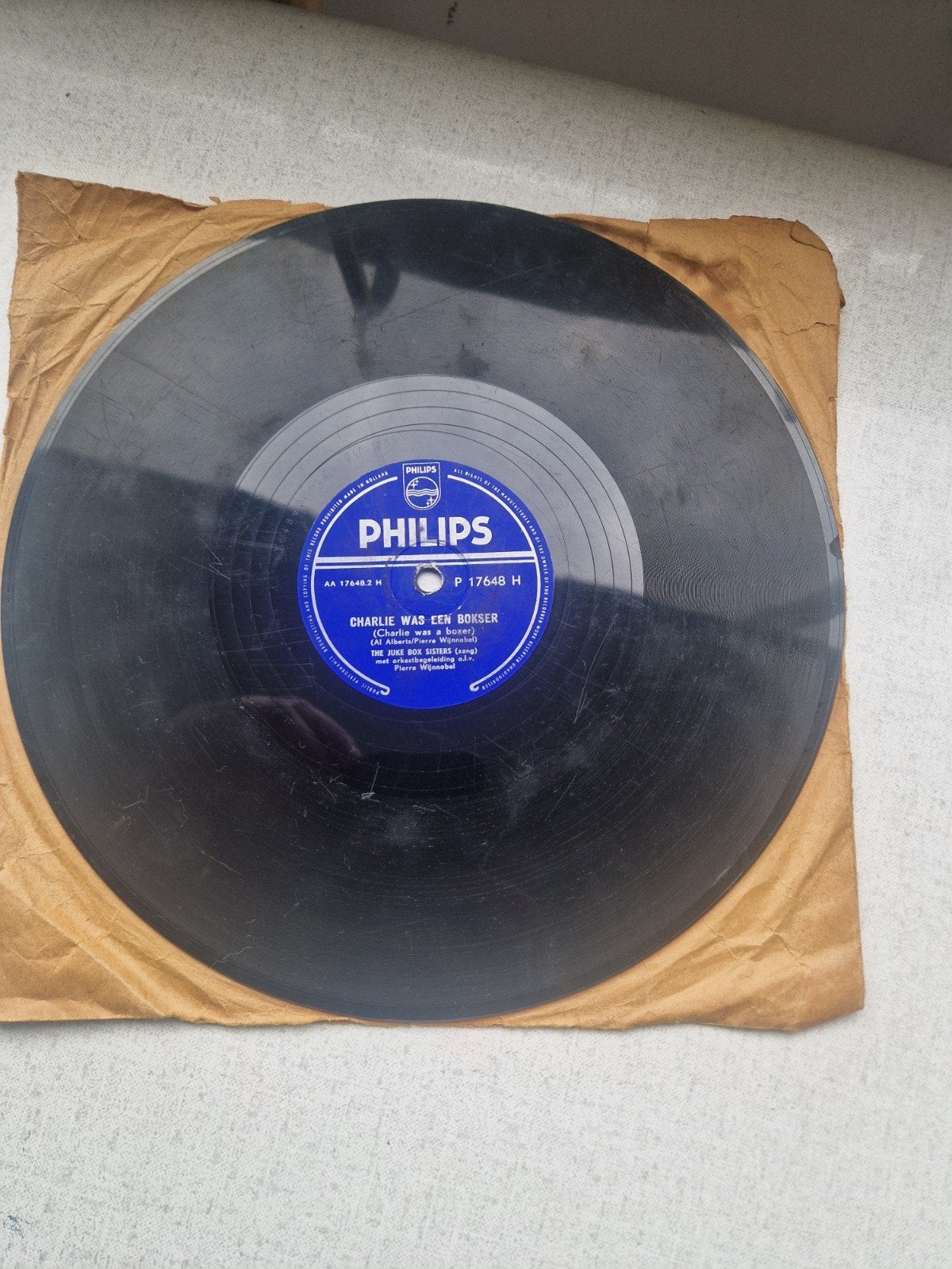 The Jukebox sisters Charly was een bokser 78rpm, Gebruikt, 10 inch, Voor 1960, Ophalen of Verzenden