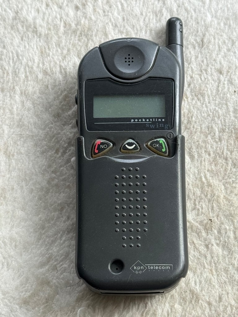 Vintage KPN Pocketline Swing + Originele Hoes - 1995 Werkend, Telecommunicatie, Gebruikt, Schuifmodel, Geen camera, Ophalen of Verzenden