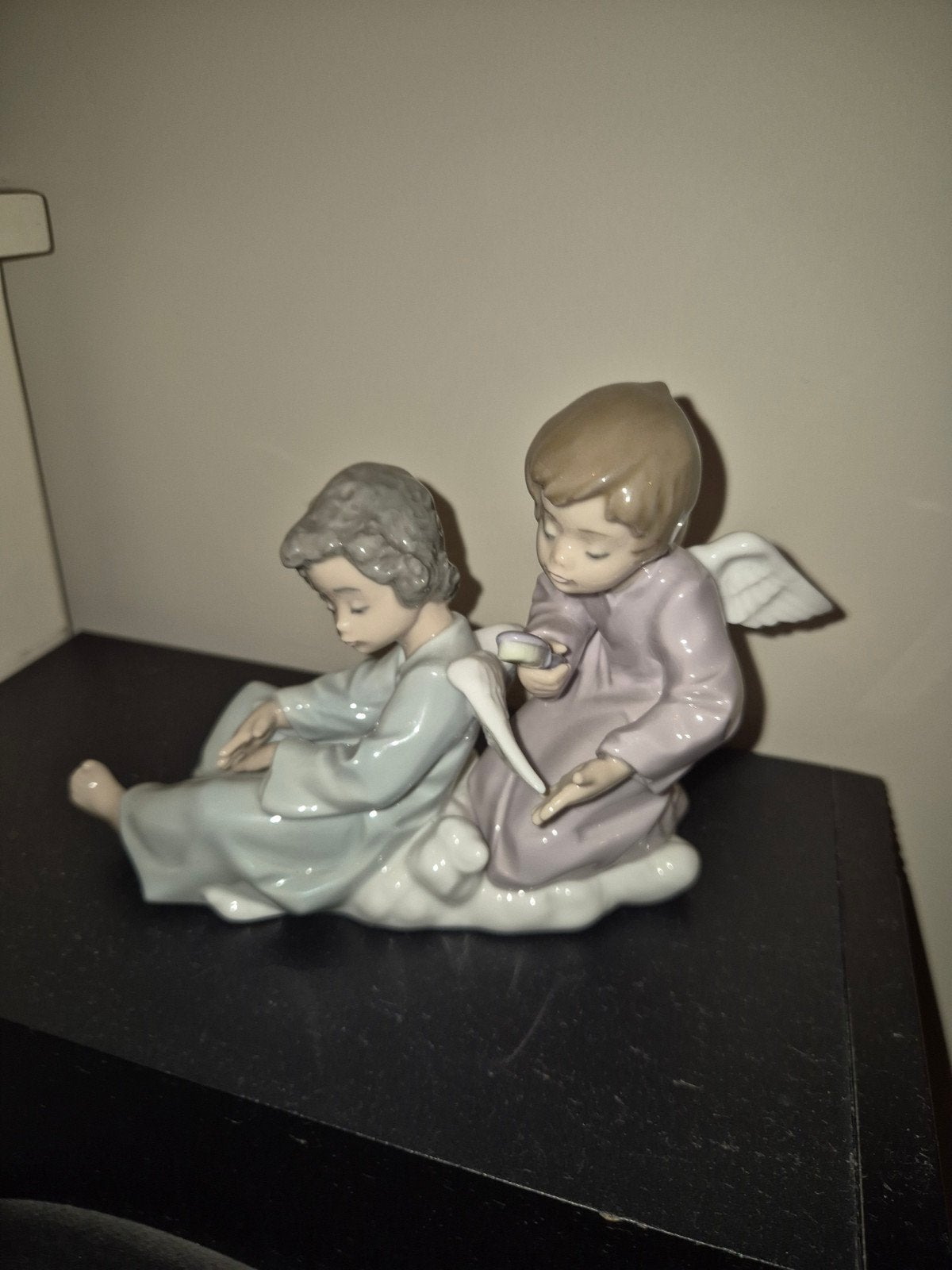 Lladró Beeldje Twee Engeltjes op Wolk, Antiek en Kunst, Ophalen of Verzenden
