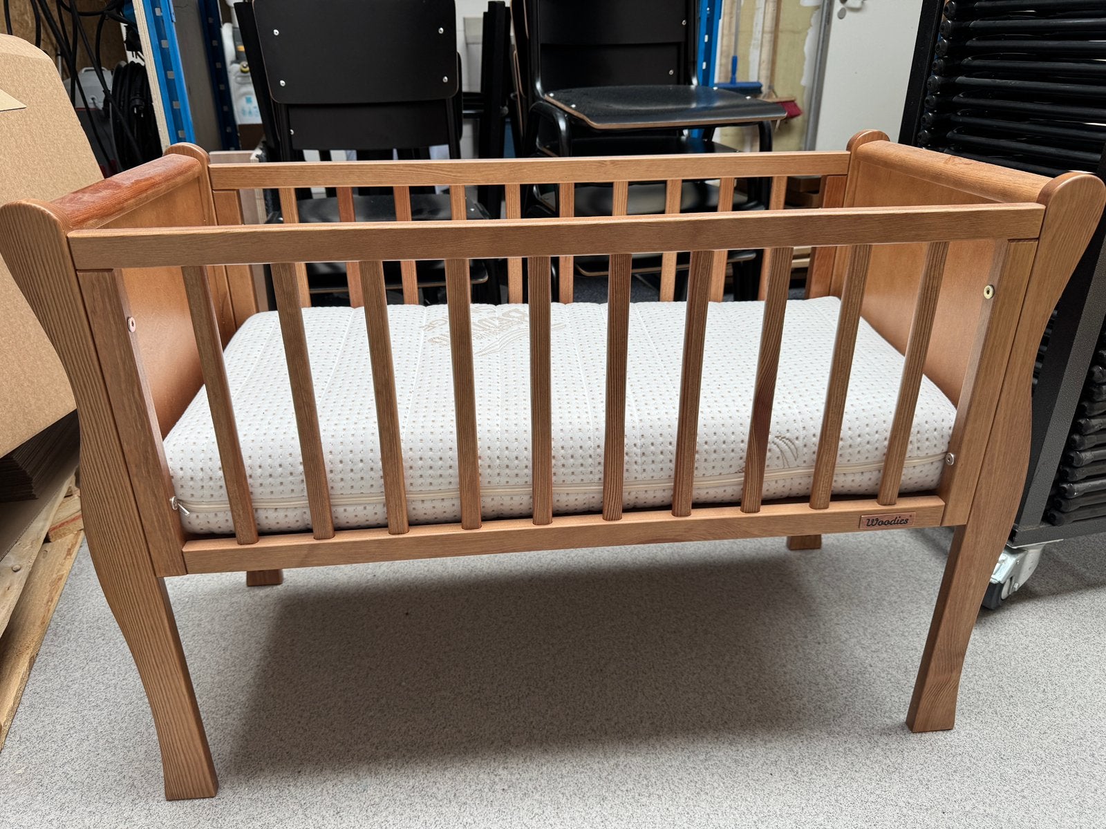 Woodies babybed, Kinderen en Baby's, Babywiegjes en Ledikanten, Ophalen, Gebruikt, Ledikant