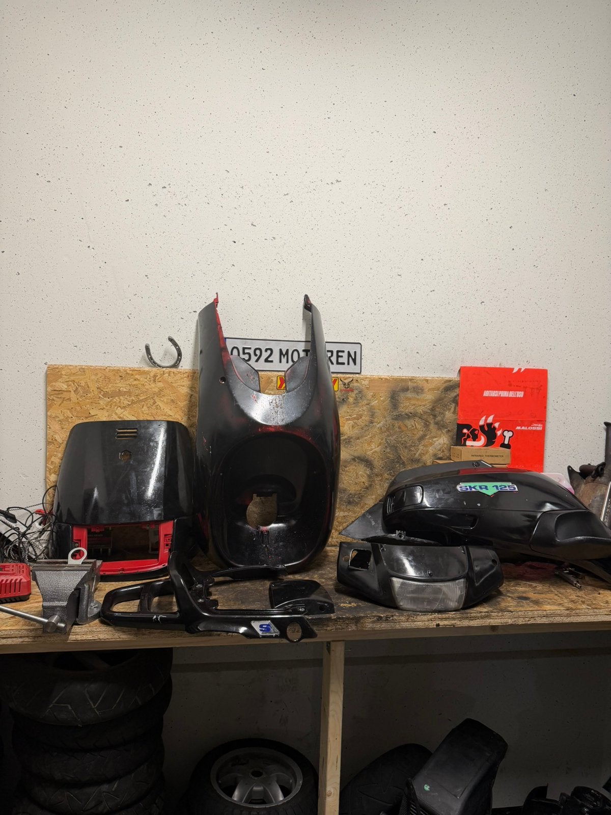 Piaggio skr kappenset-rekje-teller en voorvork, Ophalen, Zo goed als nieuw, Kap, Piaggio