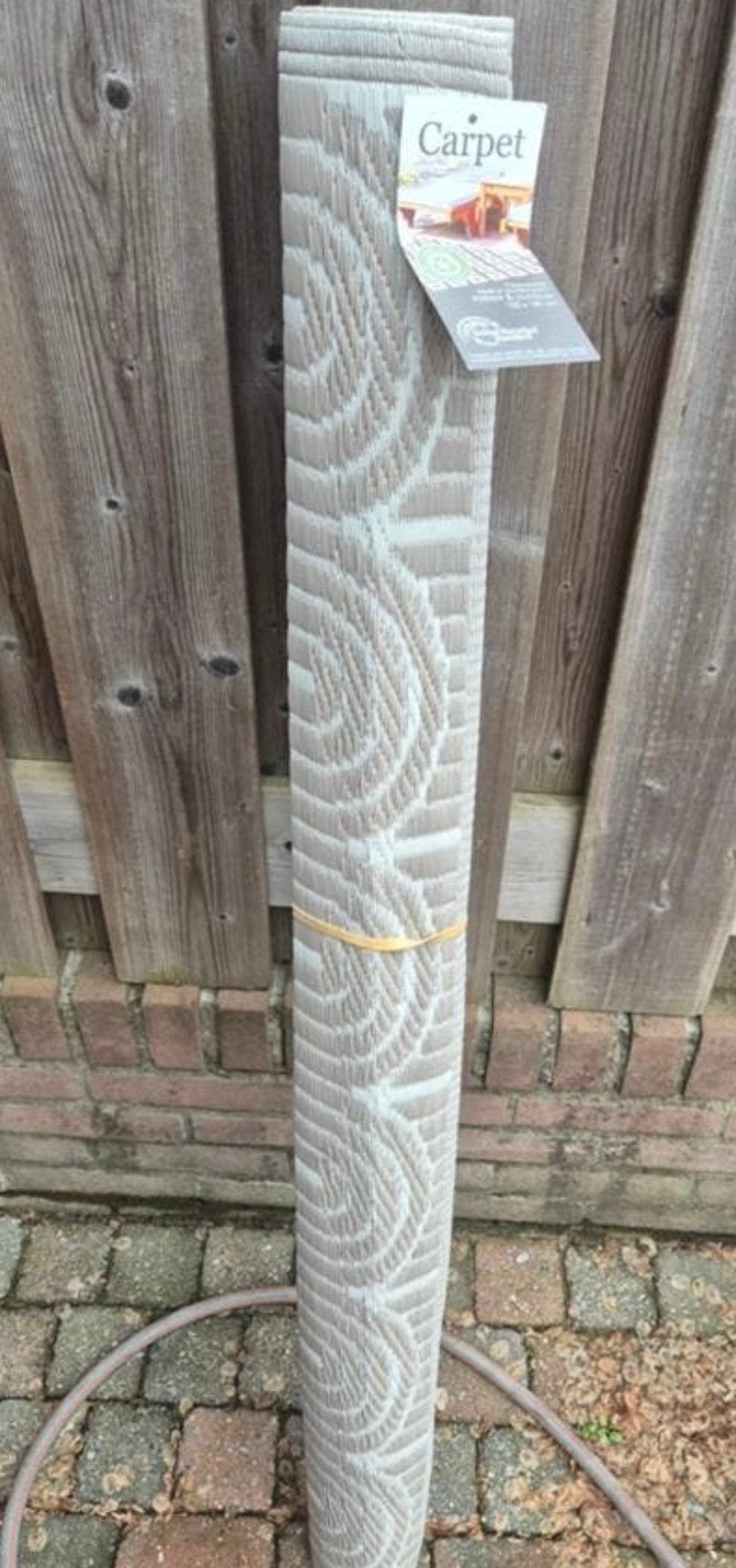 GEZOCHT beige buitenkleed action, Ophalen, Zo goed als nieuw