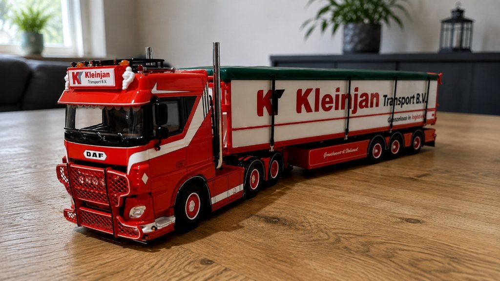 WSI DAF XF Kleinjan aardappeltrailer nieuw, Hobby en Vrije tijd, Modelauto's | 1:50, Ophalen, Nieuw, Bus of Vrachtwagen, Wsi