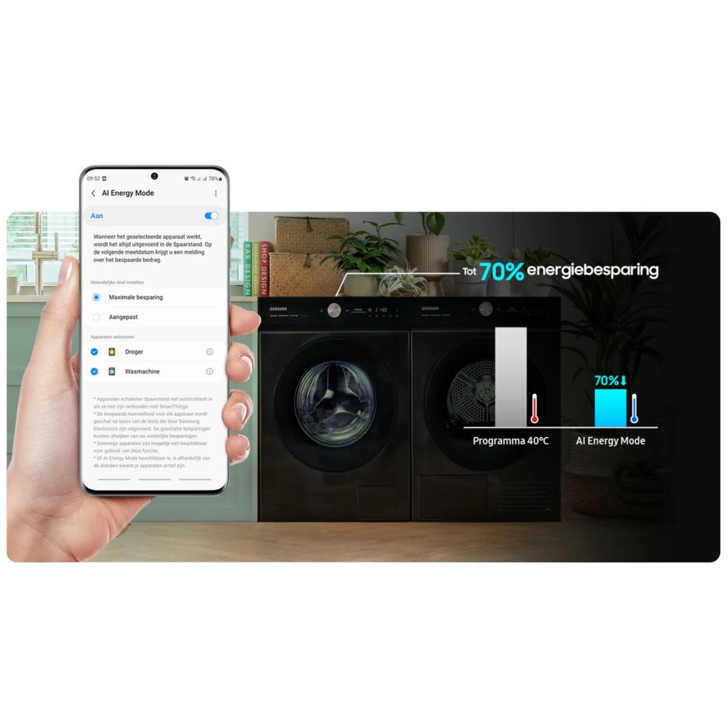 Samsung wasmachine WW90DG6U85LBU3 - 9kg - 1400 rpm, Witgoed en Apparatuur, 8 tot 10 kg, Nieuw, Ophalen of Verzenden, Energieklasse A of zuiniger
