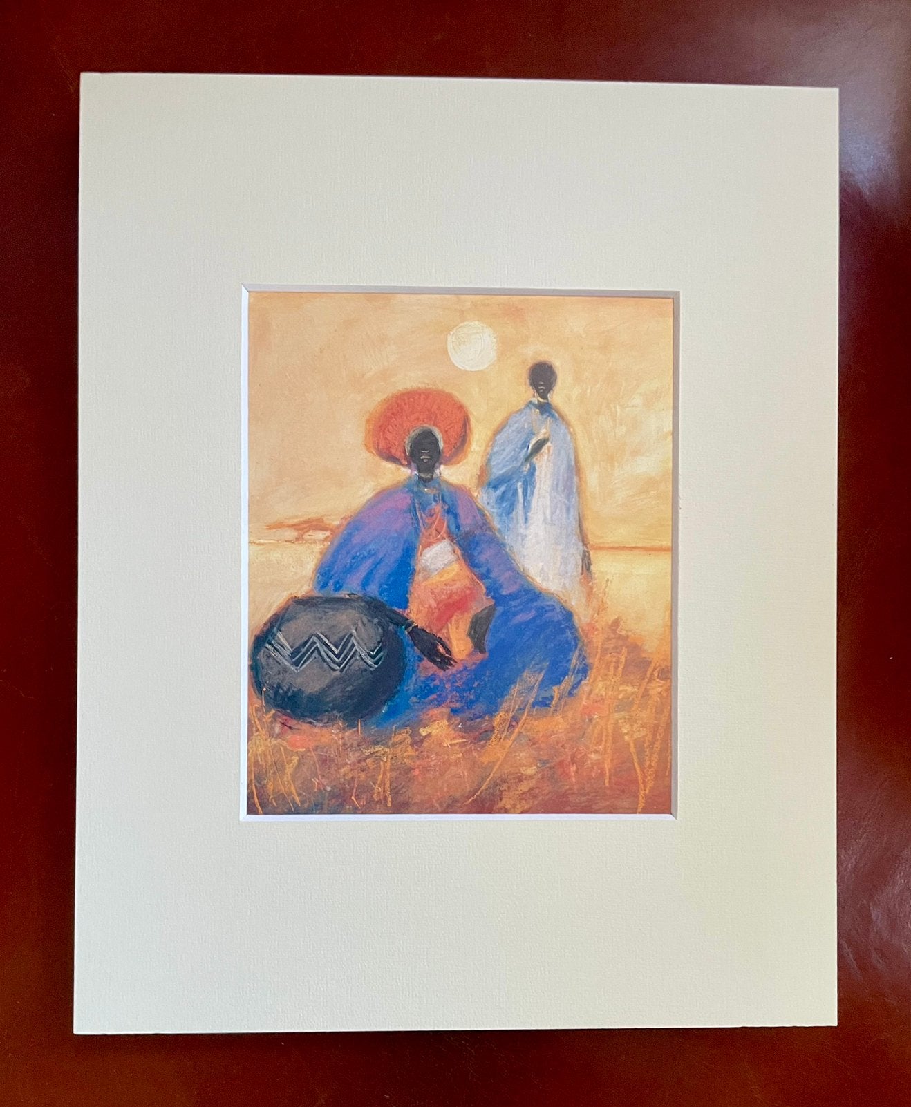 Pastel van Tony Hudson. Foto in paspartoe., Antiek en Kunst, Ophalen of Verzenden