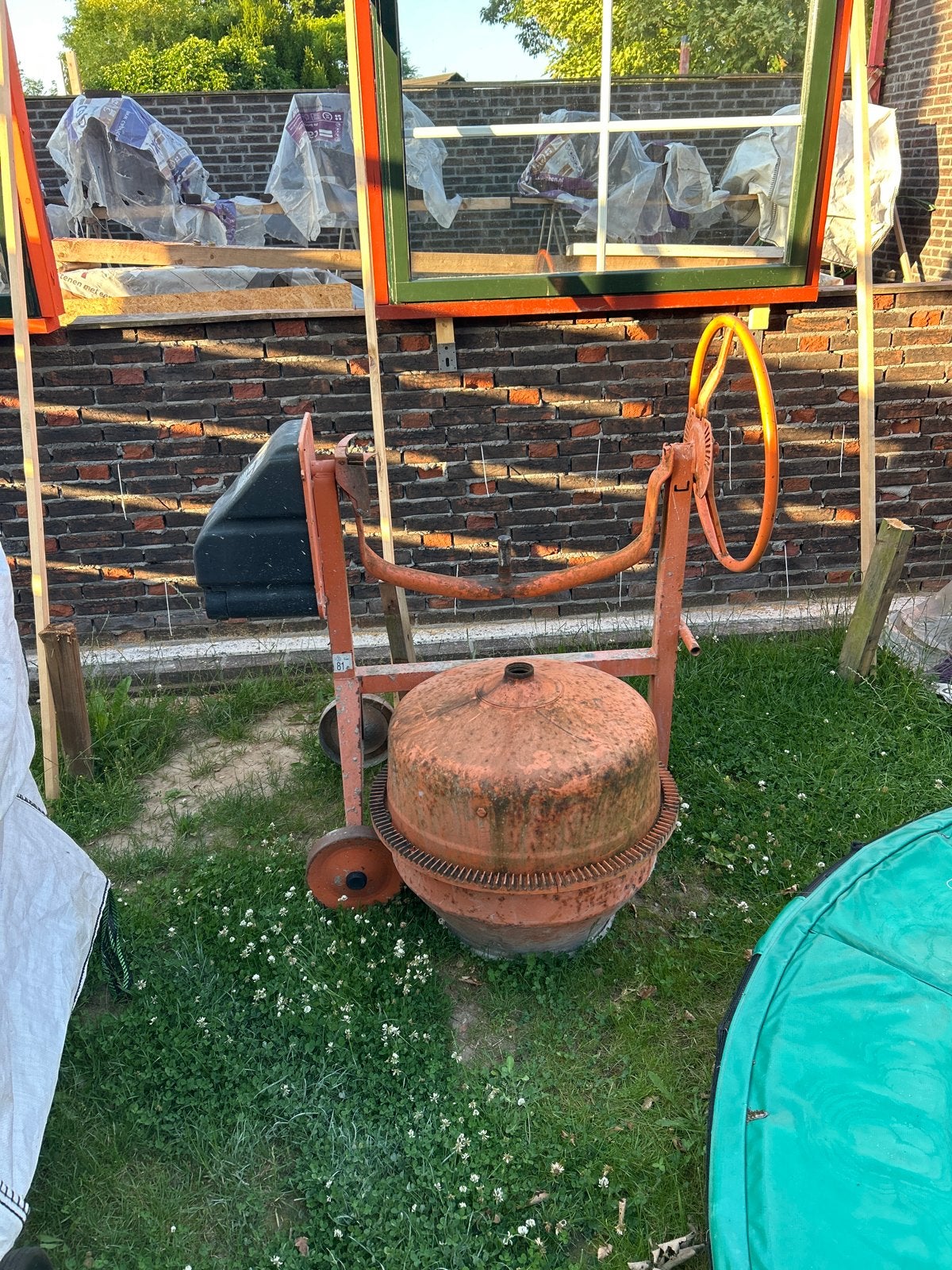 Betonmolen Atika BM 125 S (lager defect, motor werkt), Ophalen, Gebruikt
