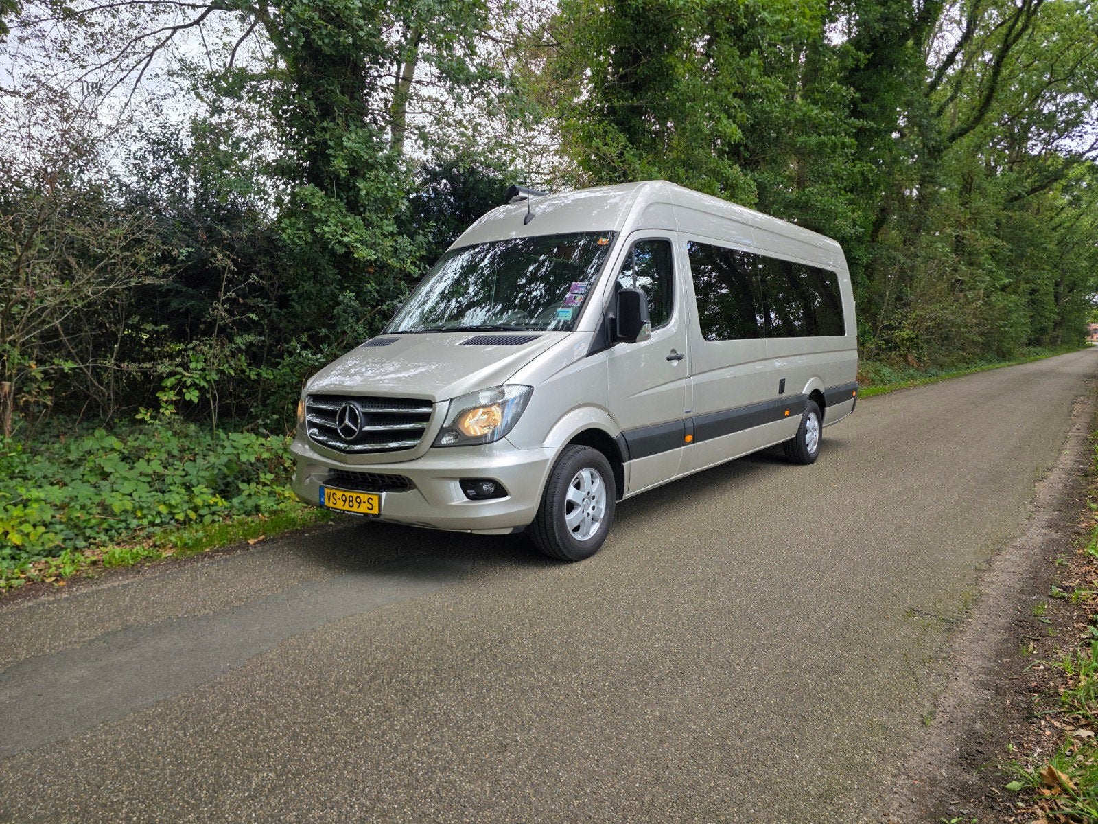 Mercedes Sprinter L4H2Automaat, airco, motorsport, kart, MTB, Automaat, Chemisch toilet, Buscamper of Camperbus, Bedrijf