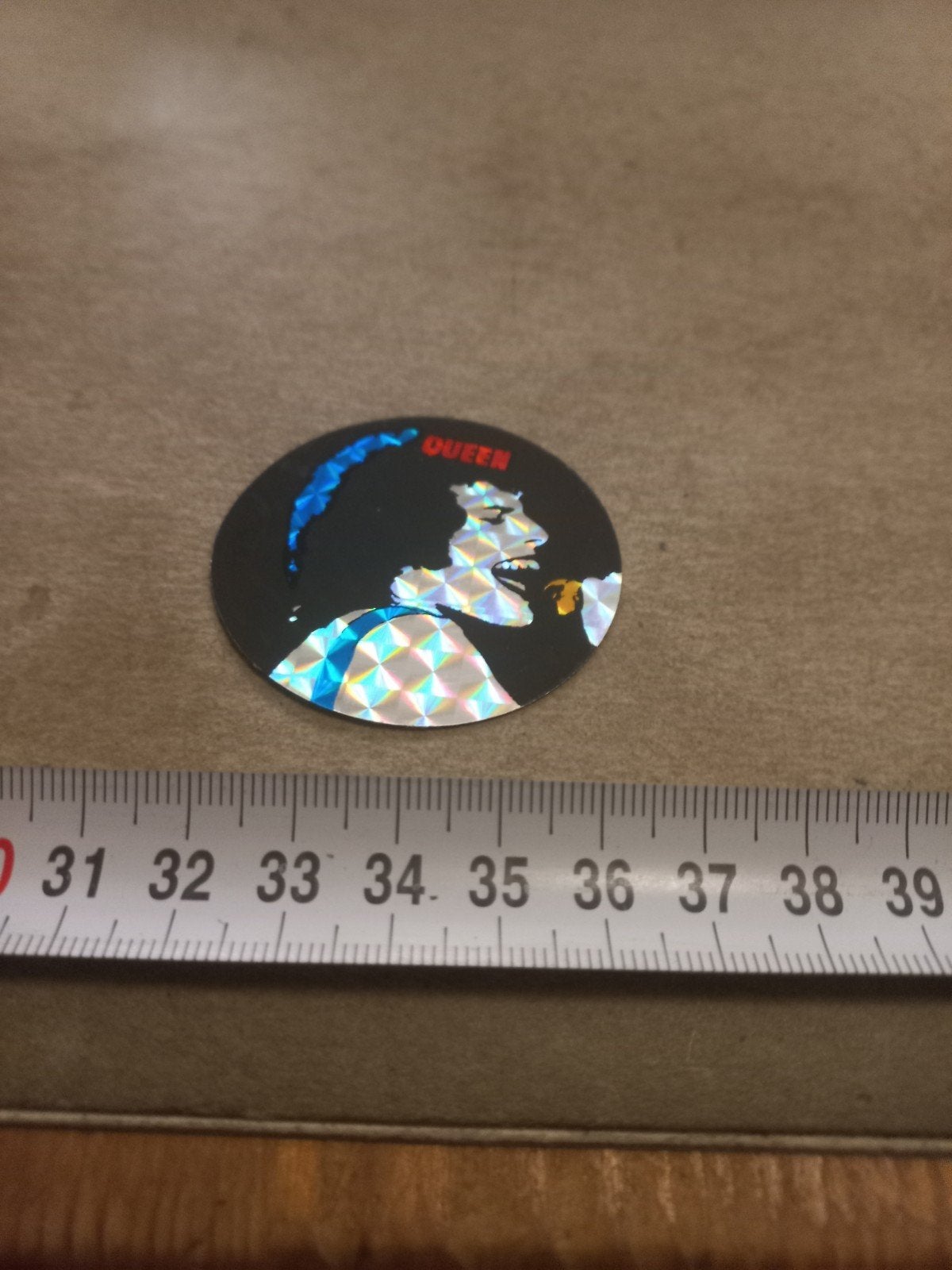 Queen Freddie Mercury Hologram Sticker, Ophalen of Verzenden, Gebruikt
