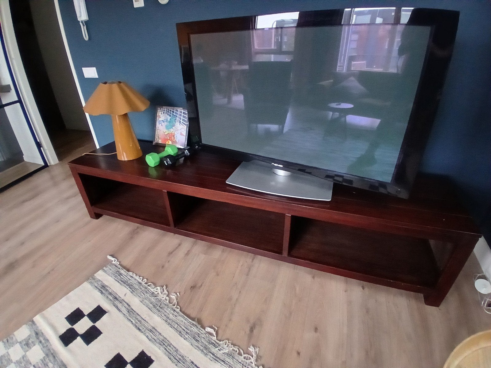 Houten TV Audio Meubel -240x50 cm-  Bommel Meubels, Ophalen, Gebruikt, 200 cm of meer, Minder dan 100 cm