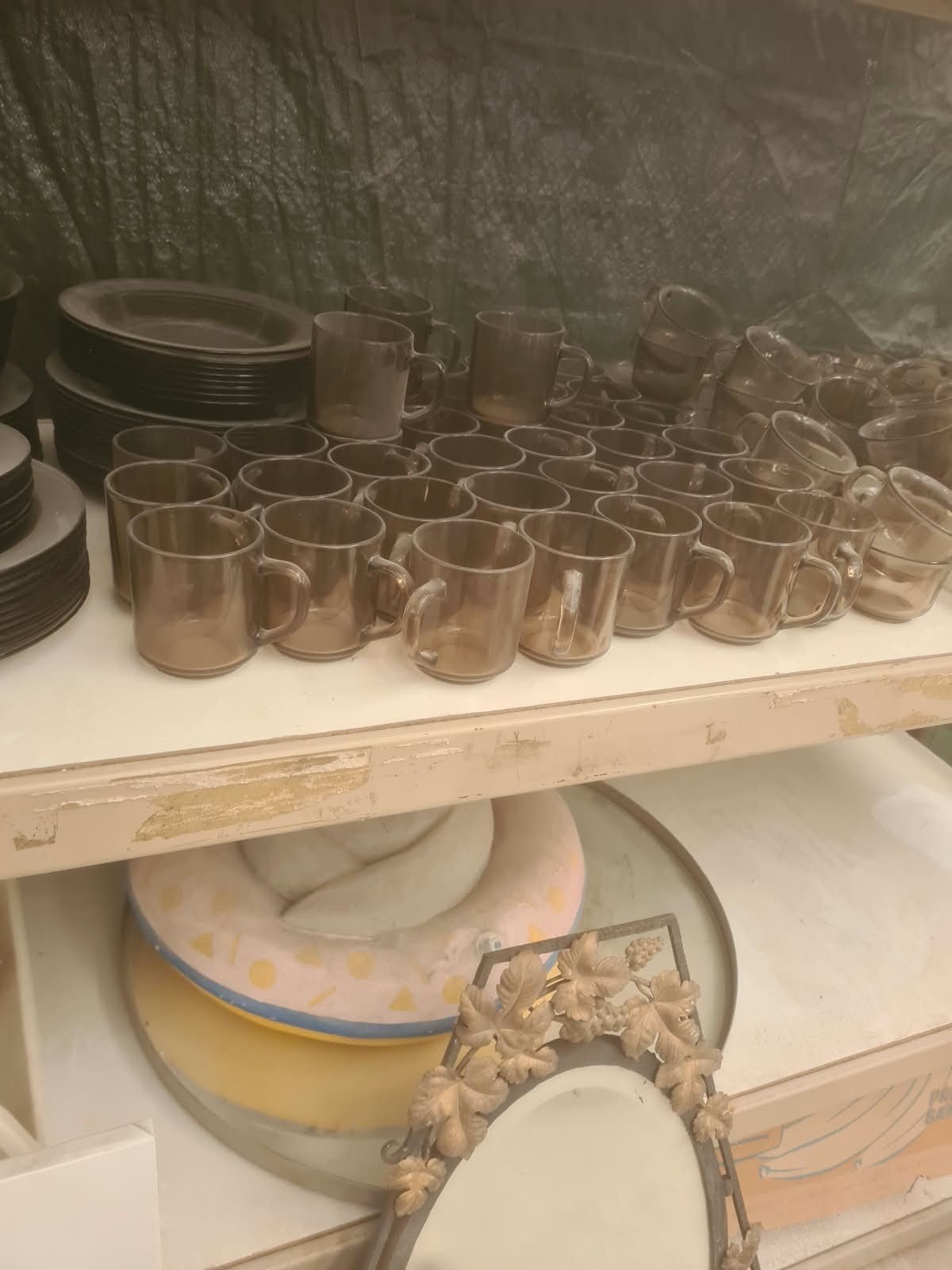 servies set van glas, Ophalen