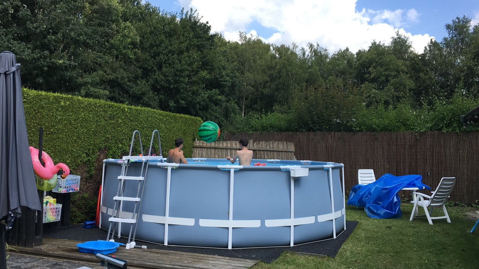 Intex Ultra Frame Pool 427 x 107 cm rond zwembad, Ophalen, Gebruikt, 80 tot 120 cm, Rond
