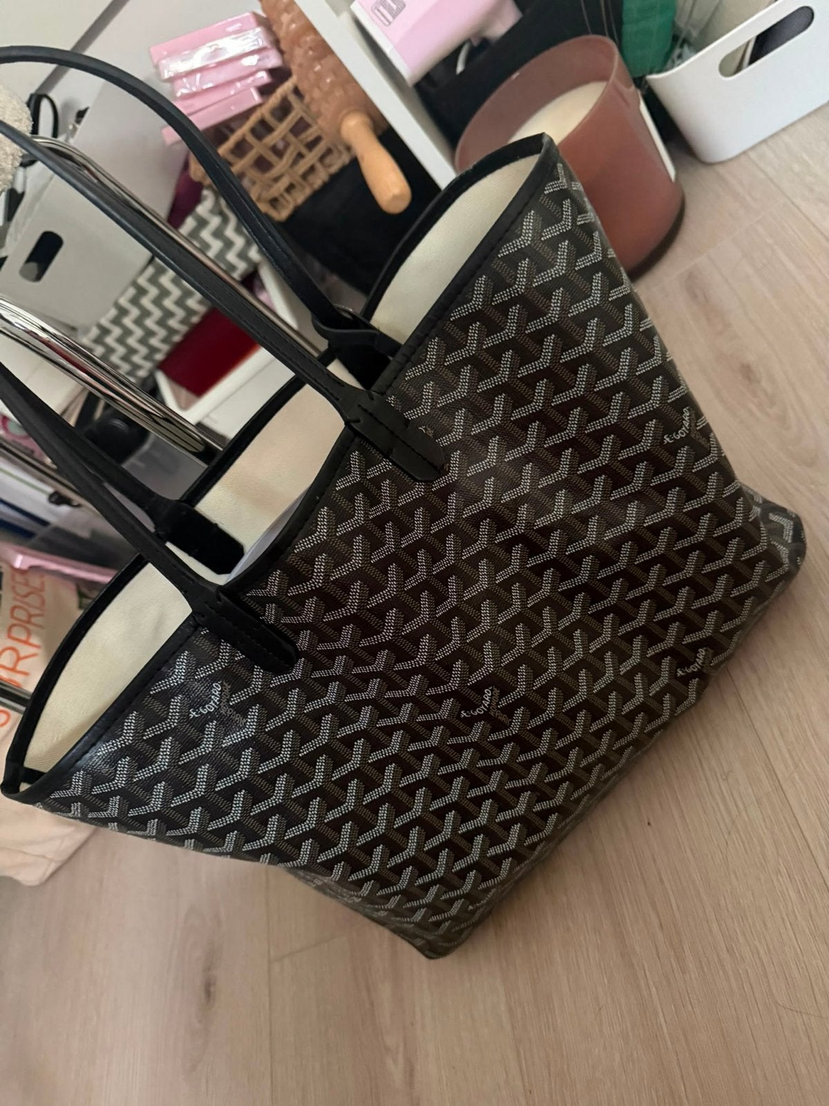 Goyard Saint Louis Tote Tas - Zwart, Sieraden, Tassen en Uiterlijk, Overige merken, Gebruikt, Zwart, Ophalen of Verzenden