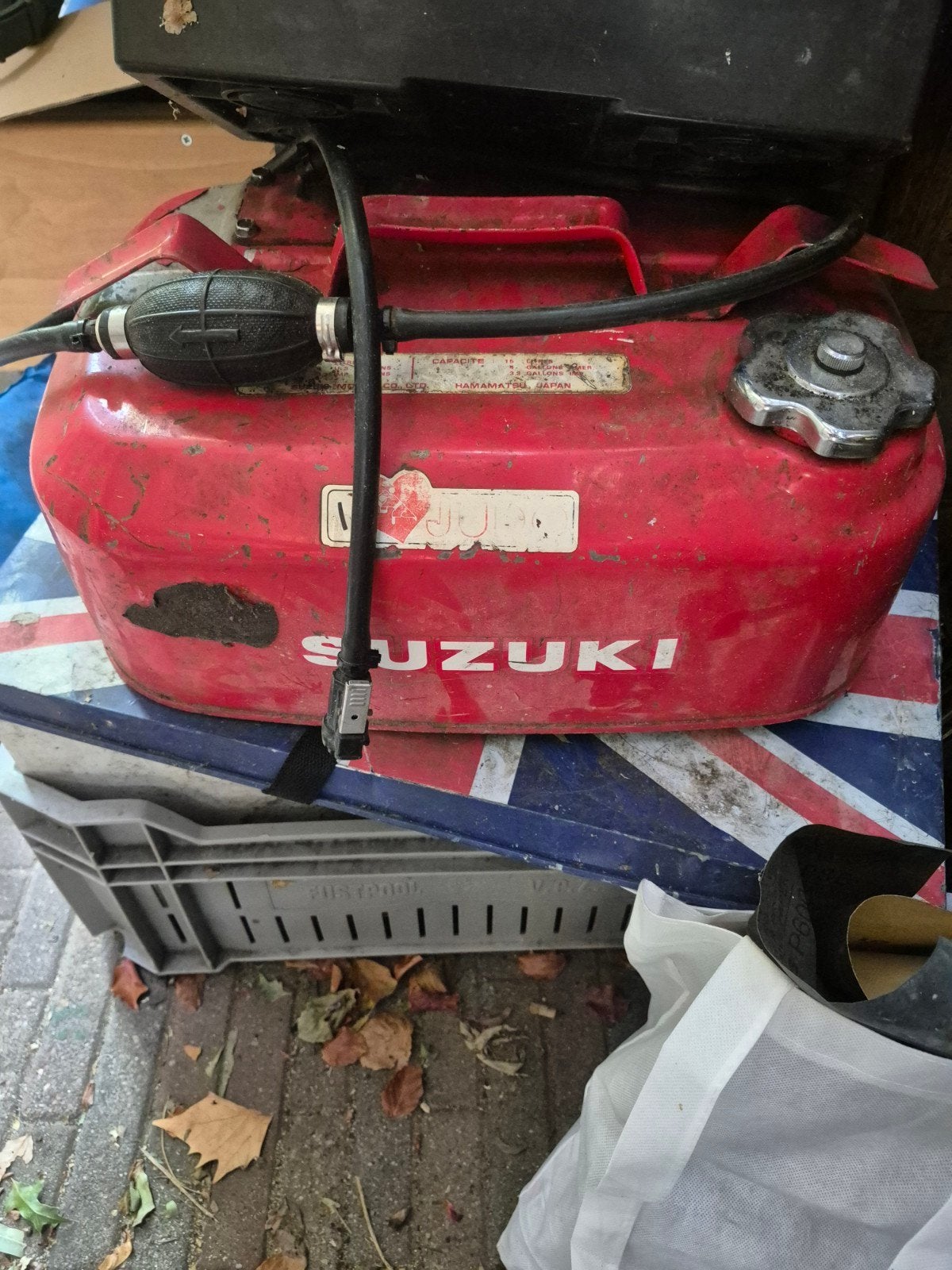 Benzinetank buitenboordmotor en Parsun 5 pk, Watersport en Boten, Ophalen, Gebruikt, Motor en Techniek