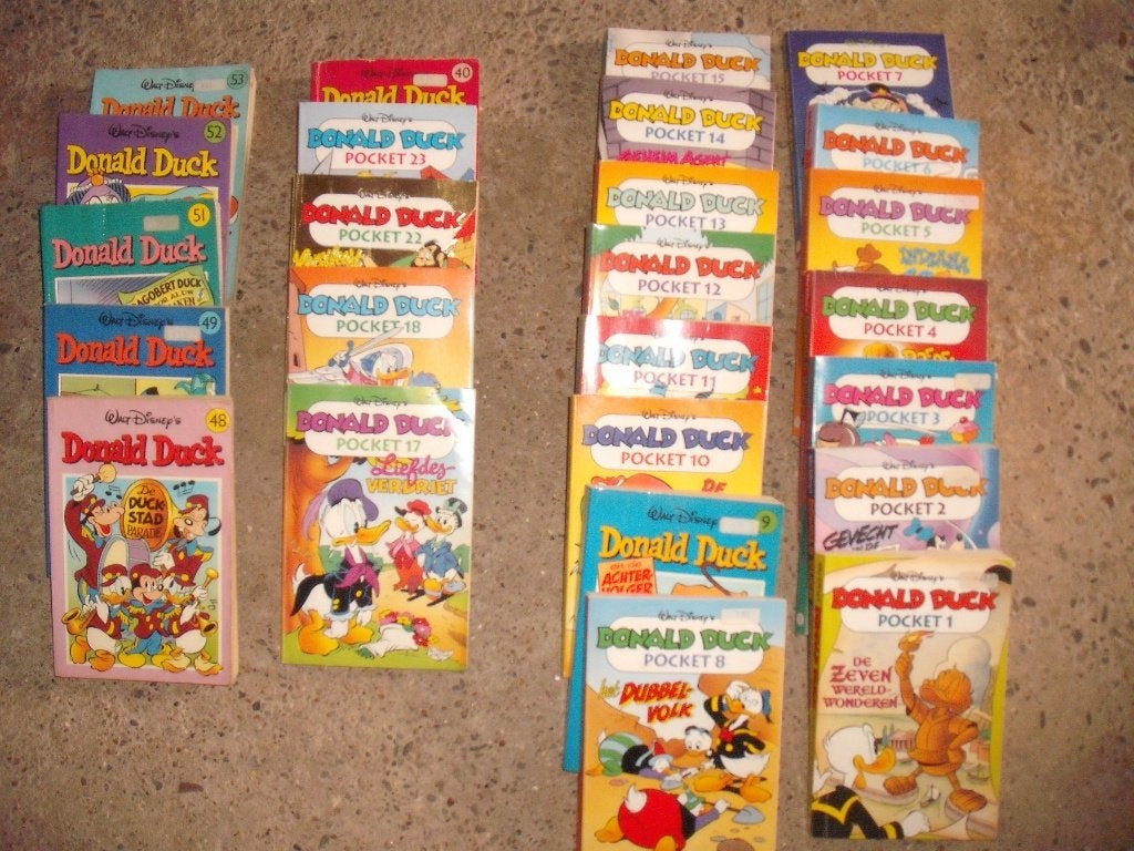 Donald Duck 25x pockets stripboeken in 1 koop, Boeken, Meerdere stripboeken, Ophalen, Gelezen, Donald Duck