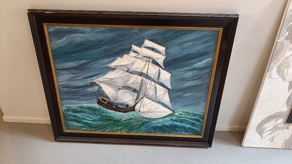Schilderij zeilschip, Ophalen, Klassiek, Maritiem / water