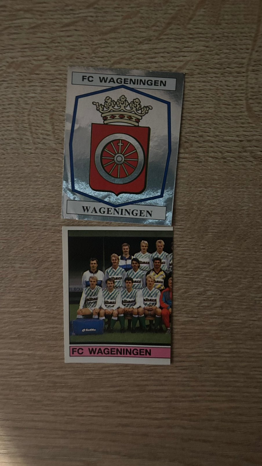 Panini Voetbal 88 plaatjes FC Wageningen 2x, Verzenden, Zo goed als nieuw, Meerdere plaatjes