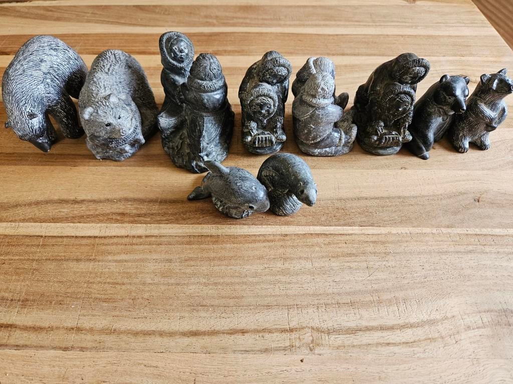 Inuit beelden collectie - handgesneden speksteen, Ophalen