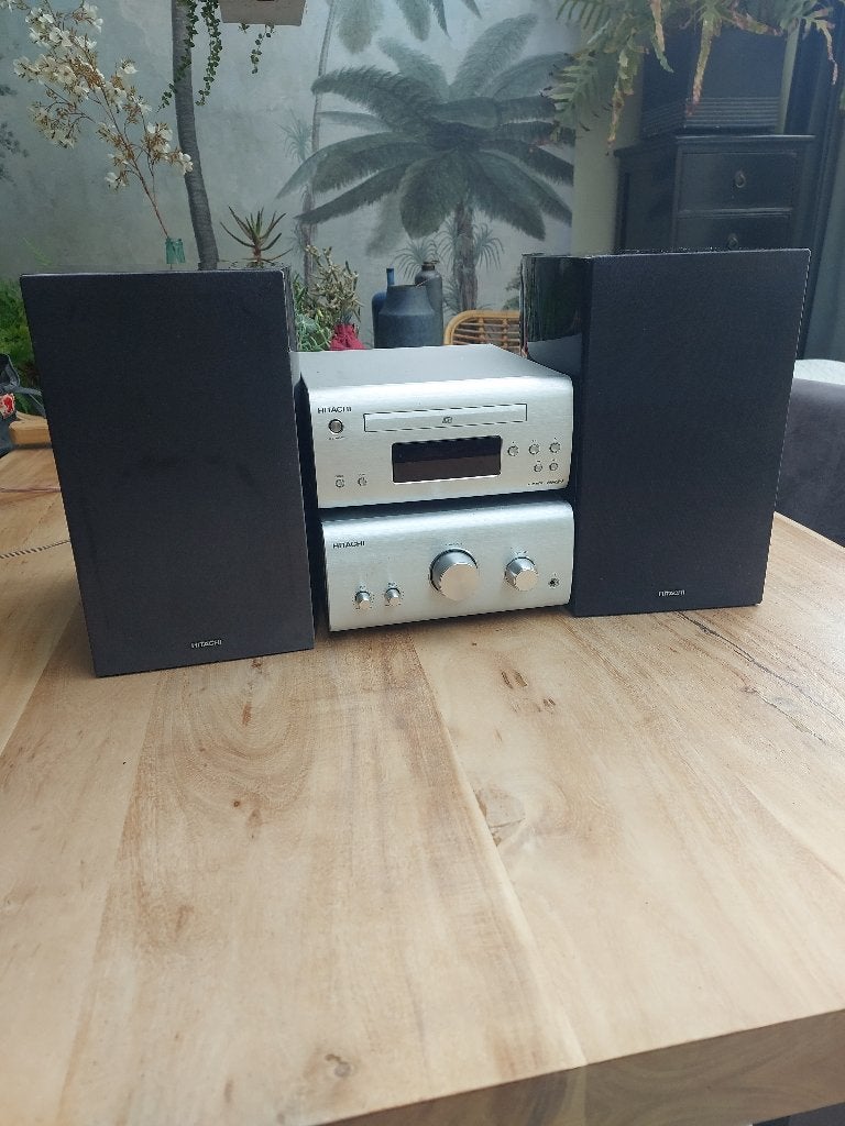 hitachi stereo set axm9210, Ophalen, Gebruikt, Tuner of Radio, Overige merken