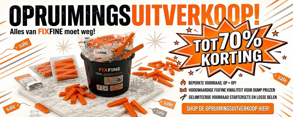 FIXFINE opruimingsuitverkoop –Tegel leveling tot 70% korting, 60 cm of meer, Nieuw, Ophalen of Verzenden, Minder dan 5 m²