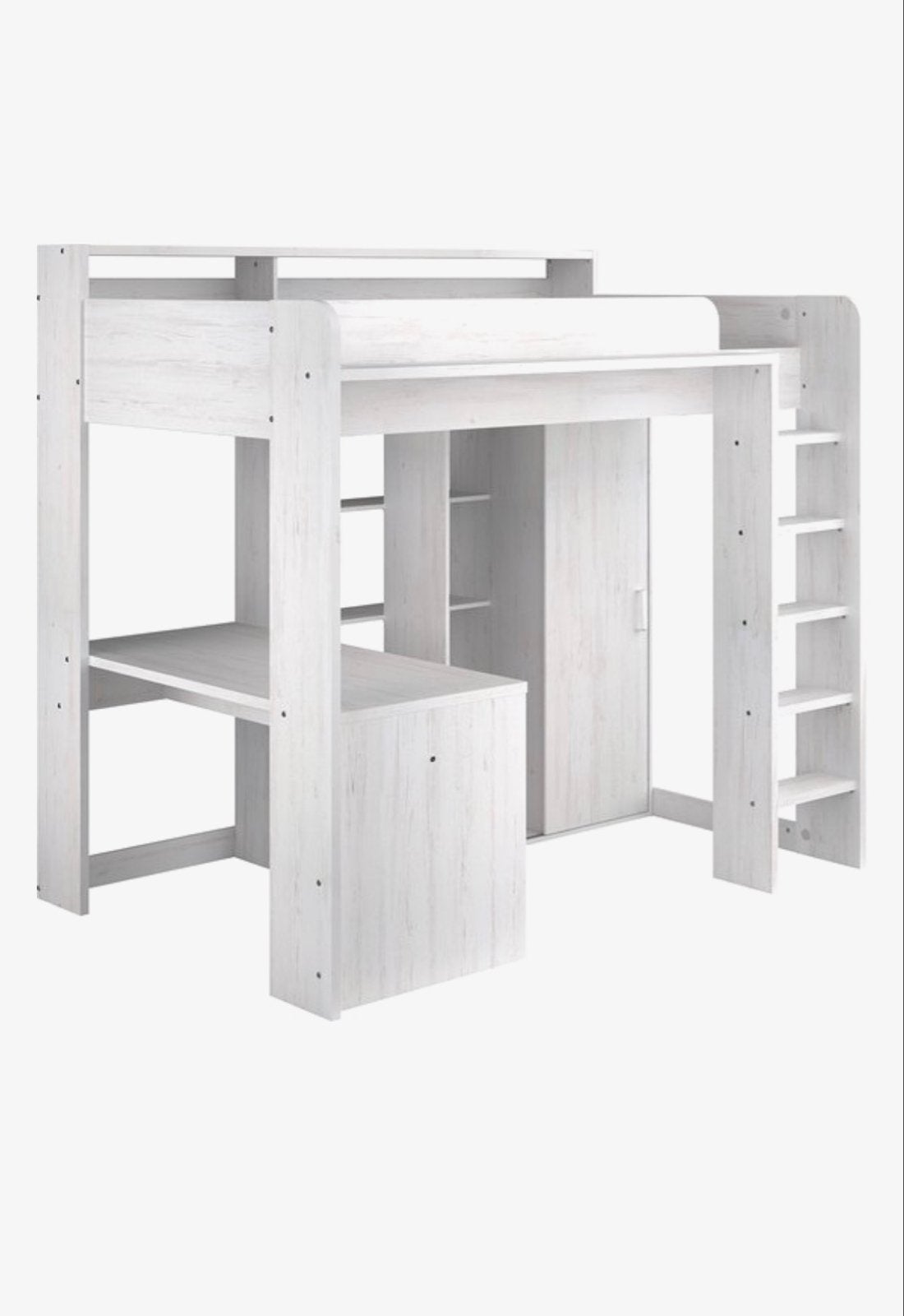 Hoogslaper met bureau, kast - Zo goed als nieuw, Ophalen, Eenpersoons, Zo goed als nieuw, 200 cm