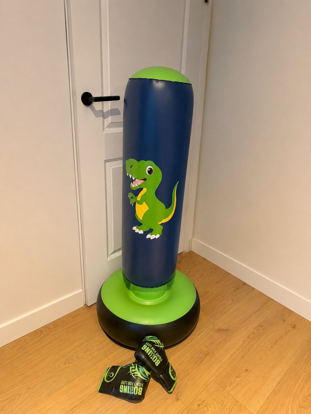 Bokszak voor kinderen met handschoenen (dinosaurus), Ophalen, Nieuw, Bokszak