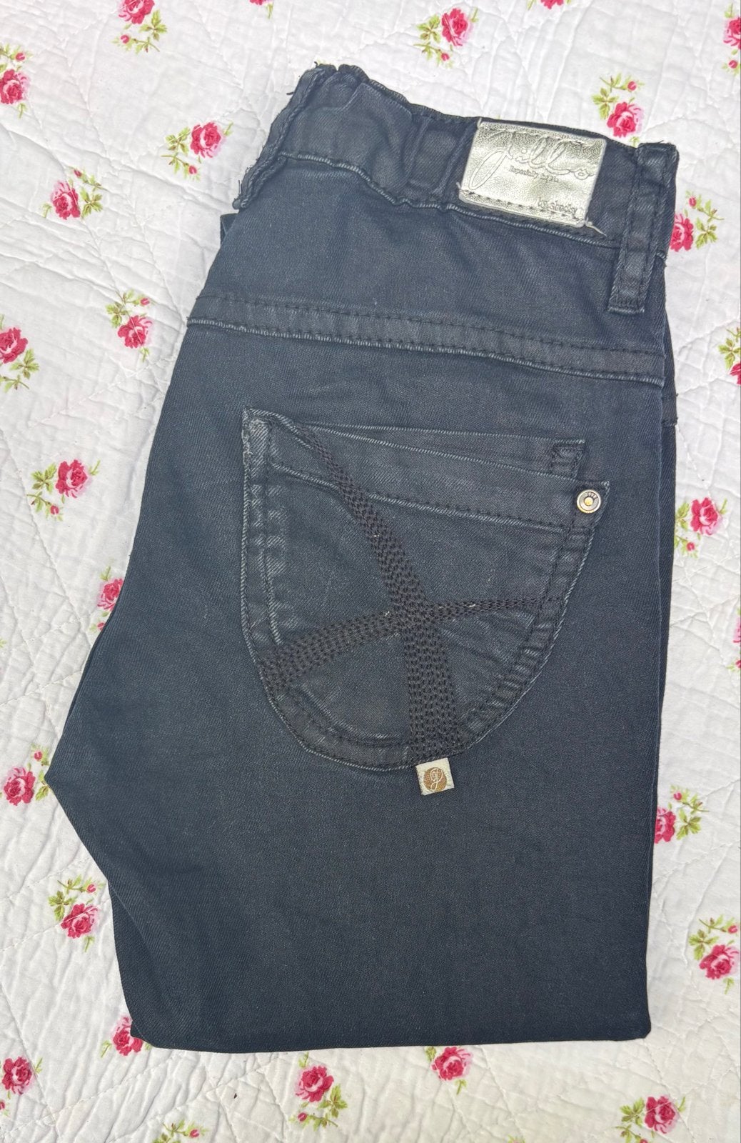 Zwarte jeans van Jill, maat 140, Verzenden, Zo goed als nieuw, Meisje, Broek