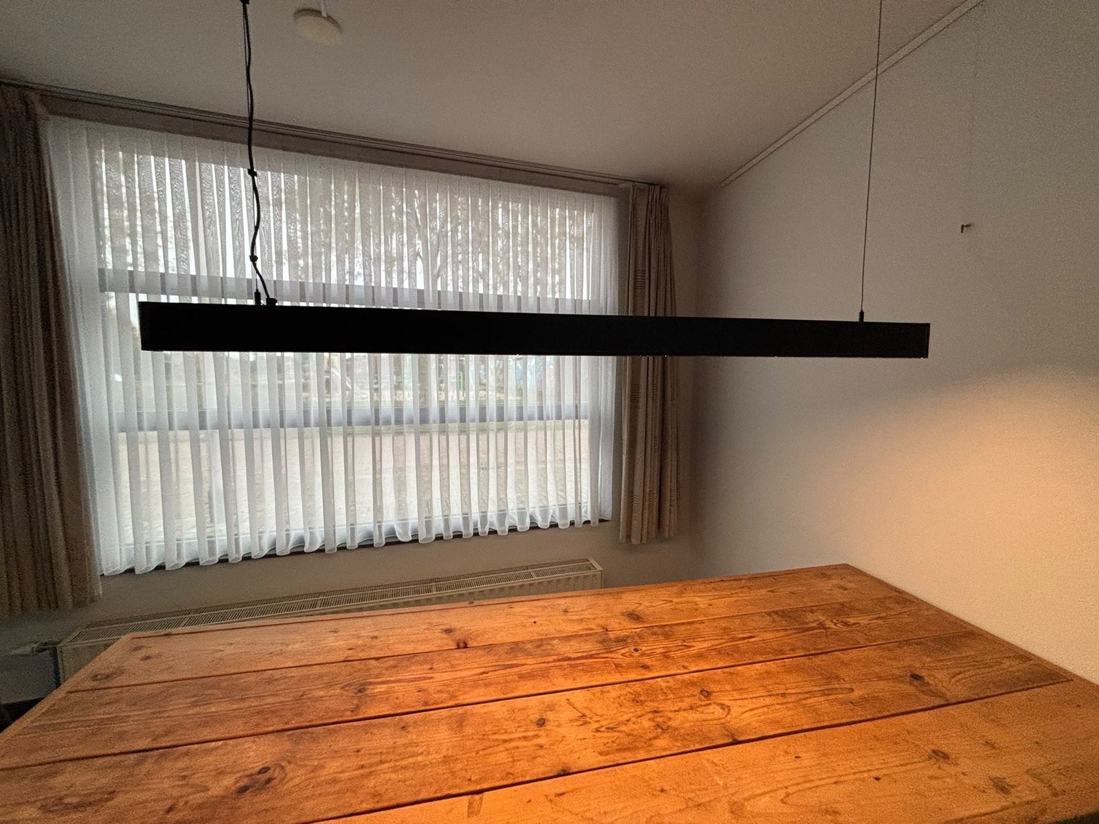 Moderne LED Hanglamp - Zwart, Dimbaar & Kleurrijk, Ophalen, Overige fittingen, Zo goed als nieuw, Metaal