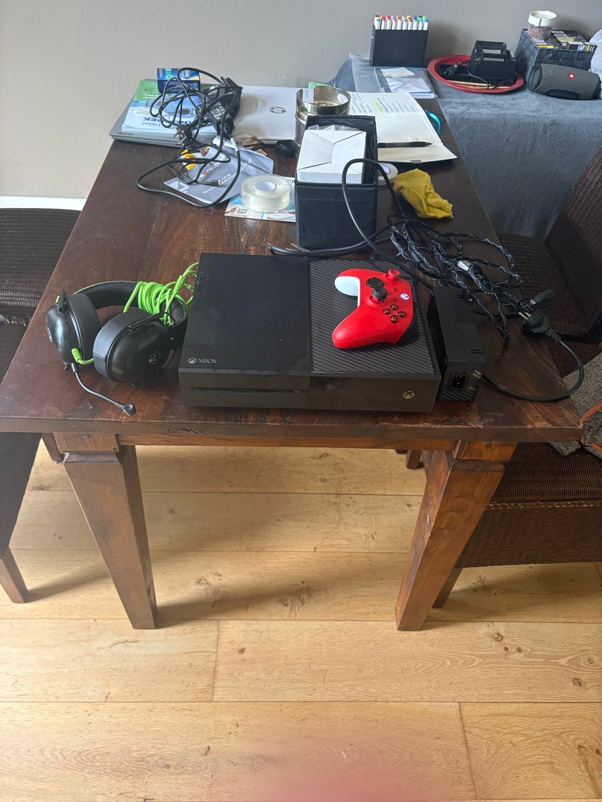 Xbox One met controller en headset, Ophalen of Verzenden, Gebruikt, Met 1 controller, Xbox One