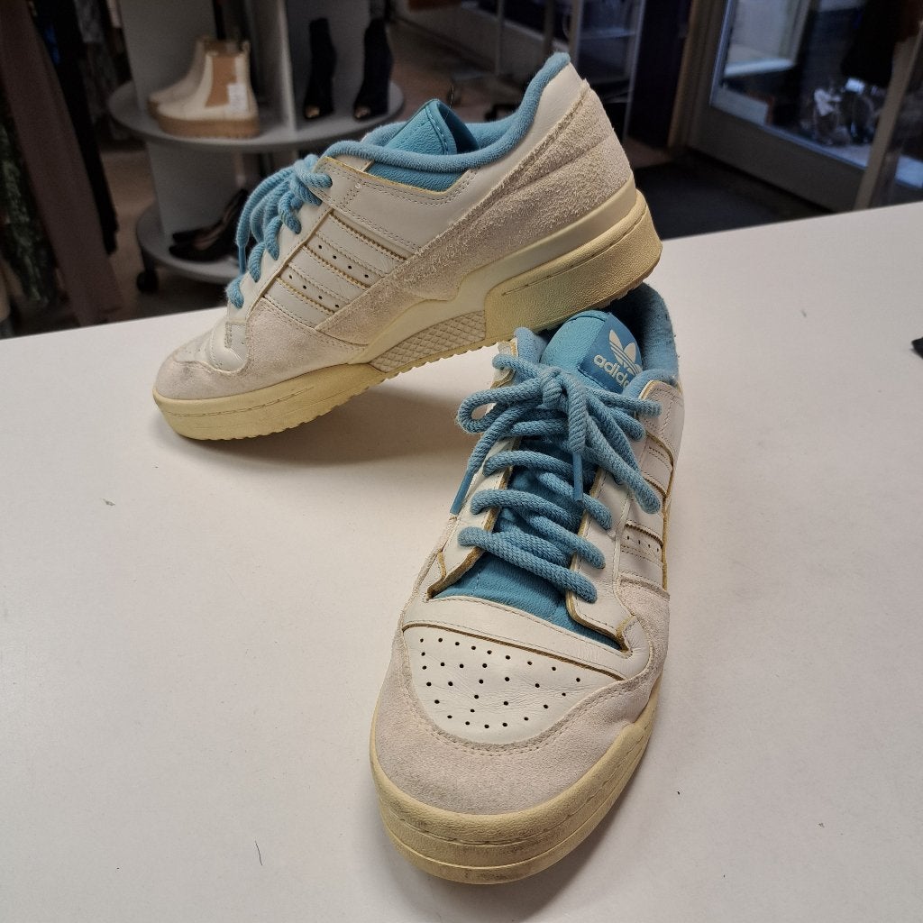 Adidas sneakers creme + blauwe veters(rivalry?) 46 2/3 50725, Blauw, ., Ophalen of Verzenden, Sneakers of Gympen