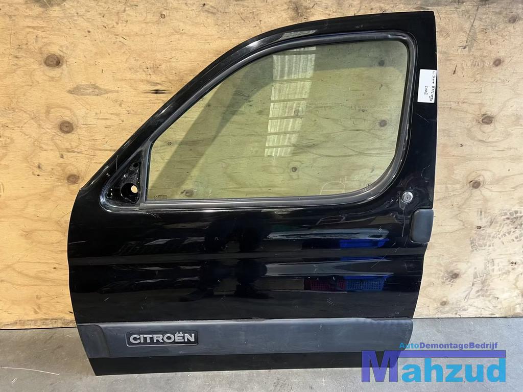 CITROEN BERLINGO zwart links voor deur 1997-2002, Gebruikt, Citroën, Voor, Ophalen of Verzenden