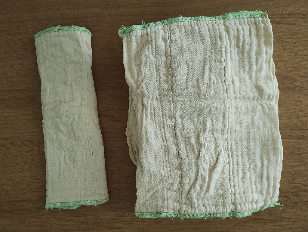 Newborn wasbare luiers (prefolds) van Blümchen, Ophalen of Verzenden, Gebruikt, Jongetje of Meisje