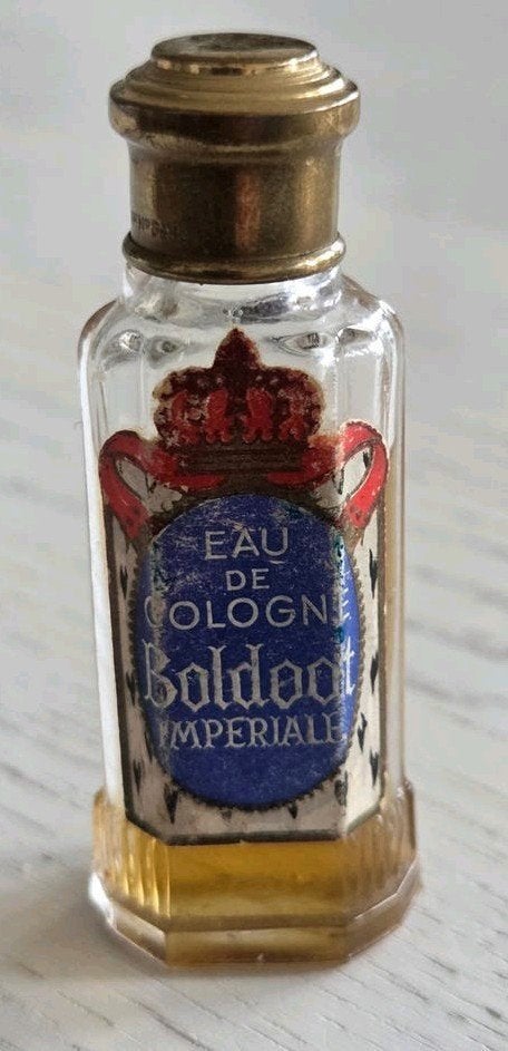 Zeer zeldzaam oud flesje Imperiale van Boldoot, Ophalen of Verzenden, Zo goed als nieuw, Parfumfles, Gevuld