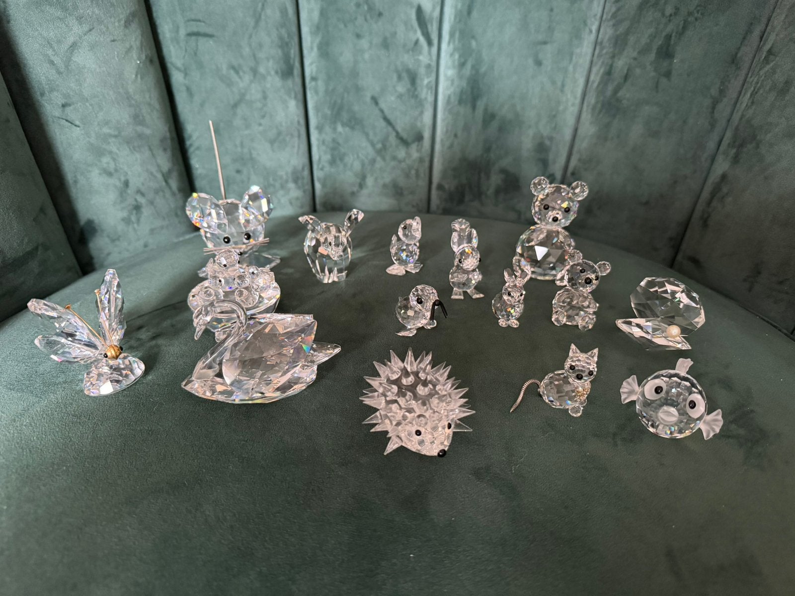 15 Swarovski dieren figuren met originele doosjes, Verzamelen, Swarovski, Ophalen of Verzenden, Zo goed als nieuw, Figuurtje