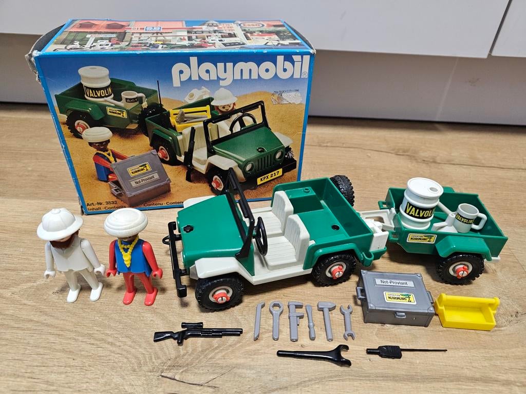 Playmobil 3532 safari jeep Ngorongoro - vintage met doos, Ophalen of Verzenden, Zo goed als nieuw