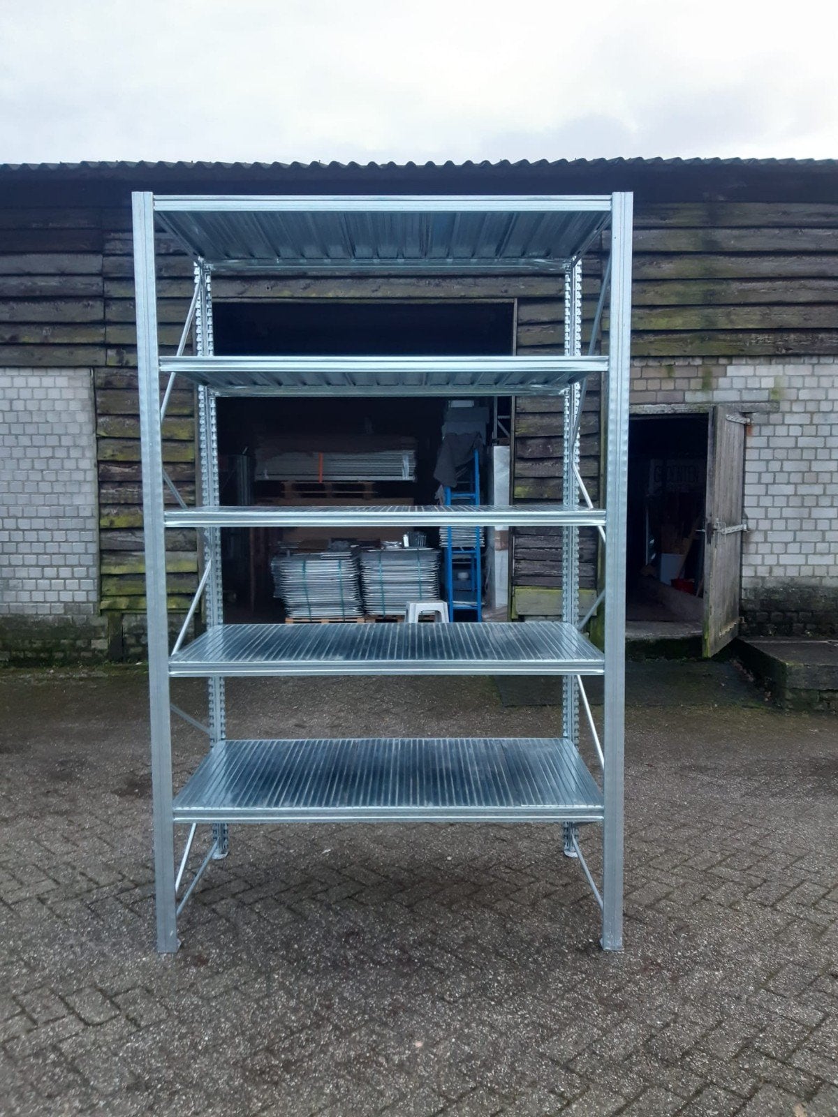 Metalsistem stelling 80cm diep/Legbord stelling/magazijn, Huis en Inrichting, Kasten | Stellingkasten, Ophalen, Gebruikt