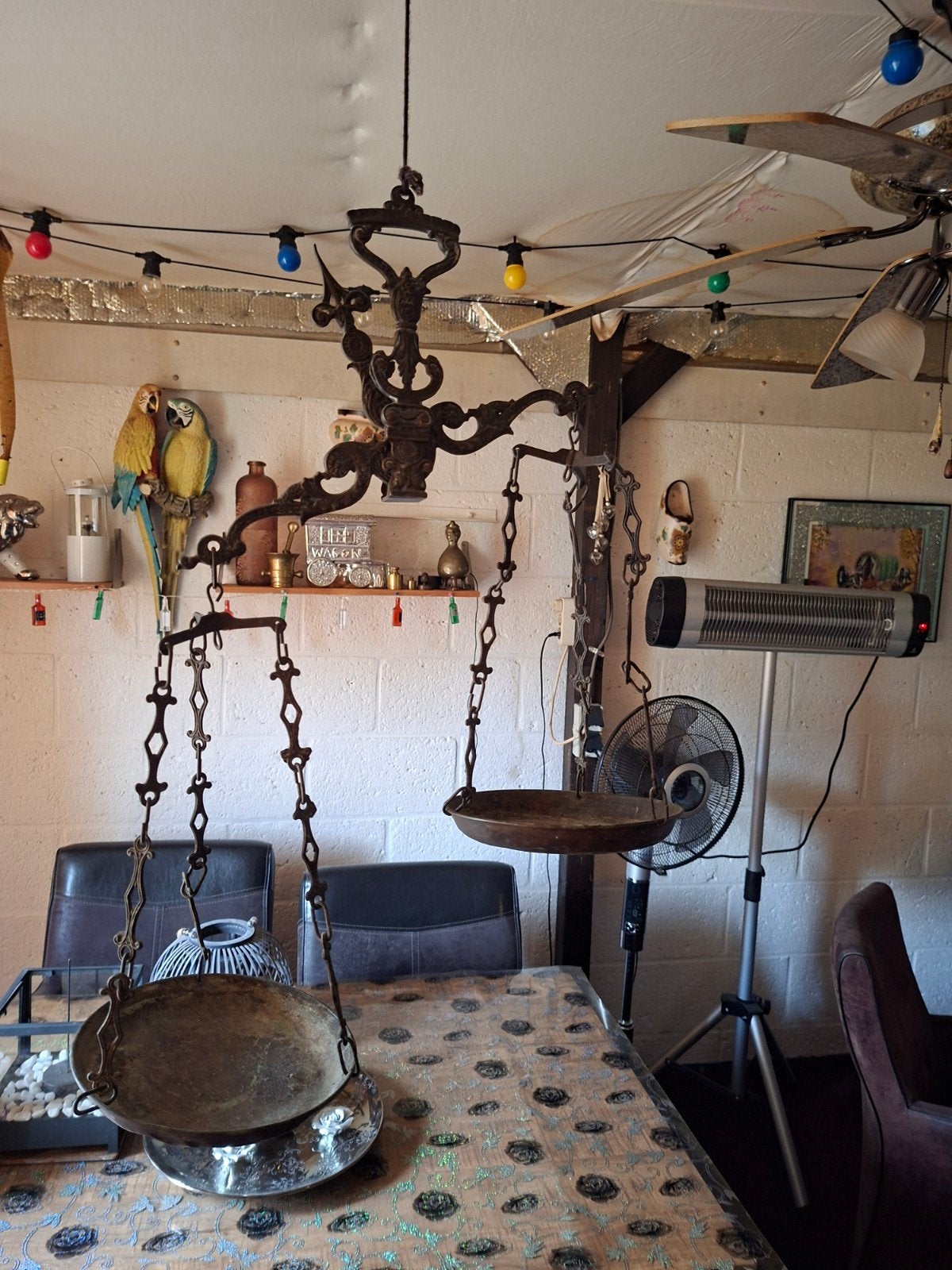 Antieke decoratieve weegschaal, Ophalen of Verzenden