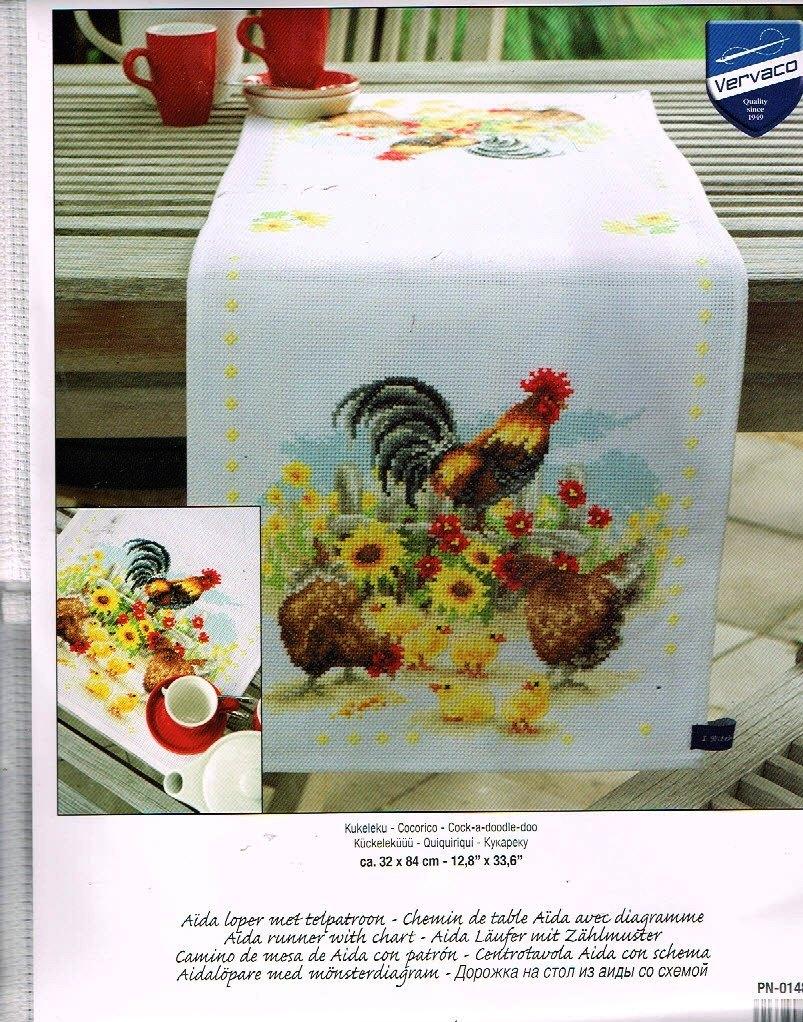 Cado vervaco borduurpakket loper, kukeleku, Ophalen of Verzenden, Nieuw, Handborduren, Borduurpakket