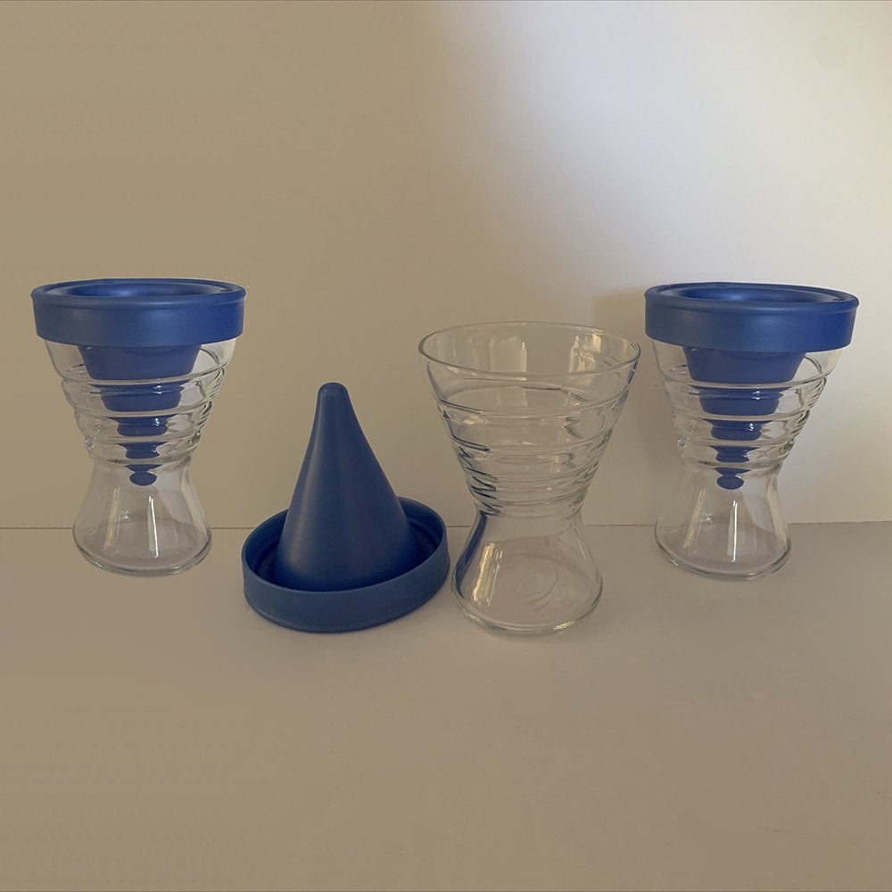 Zeldzame Italiaanse Bormioli Rocco ICE GLASS - 3 stuks, Glas of Glazen, Gebruikt, -, -