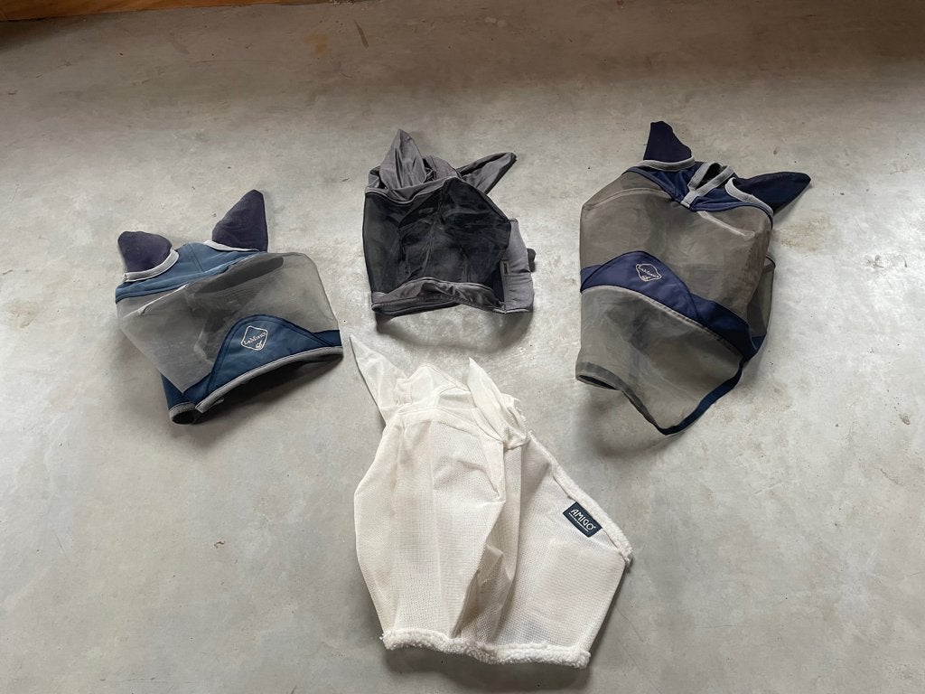 2 LeMieux Armour Shield Pro Vliegenmaskers XL, Dieren en Toebehoren, Mesh, Vliegendeken, Extra Full (XL), Zo goed als nieuw