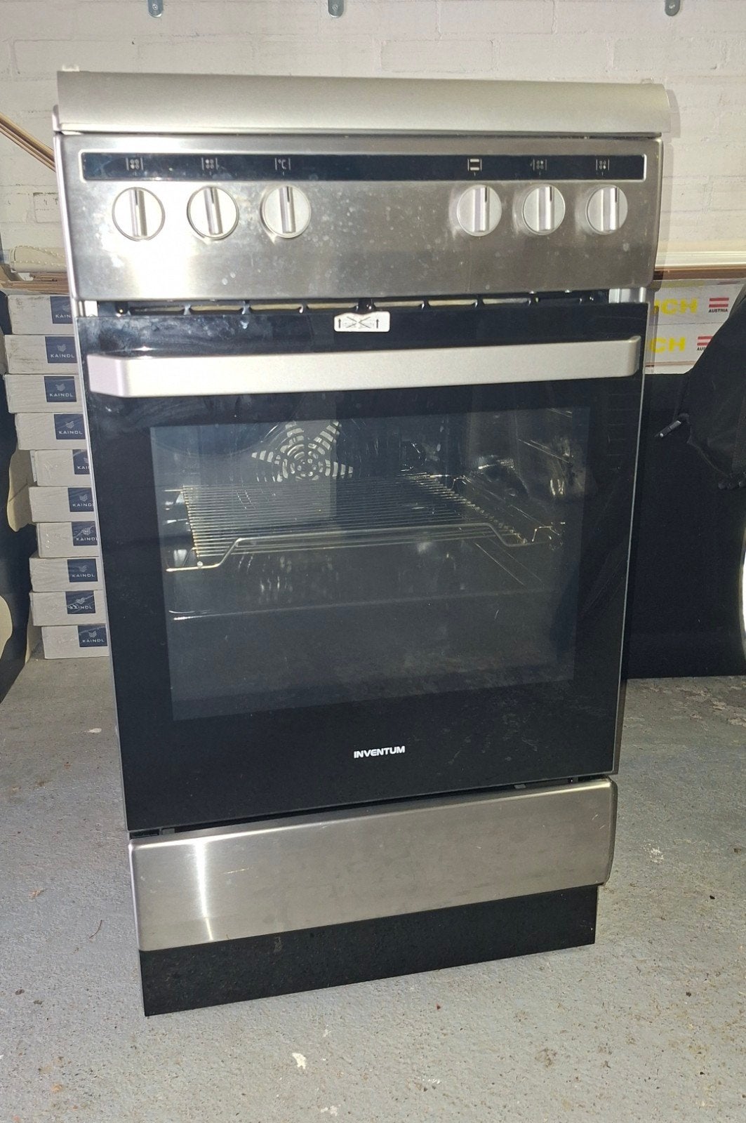 Inventum gasfornuis met elektrische oven, 50cm breed, Ophalen