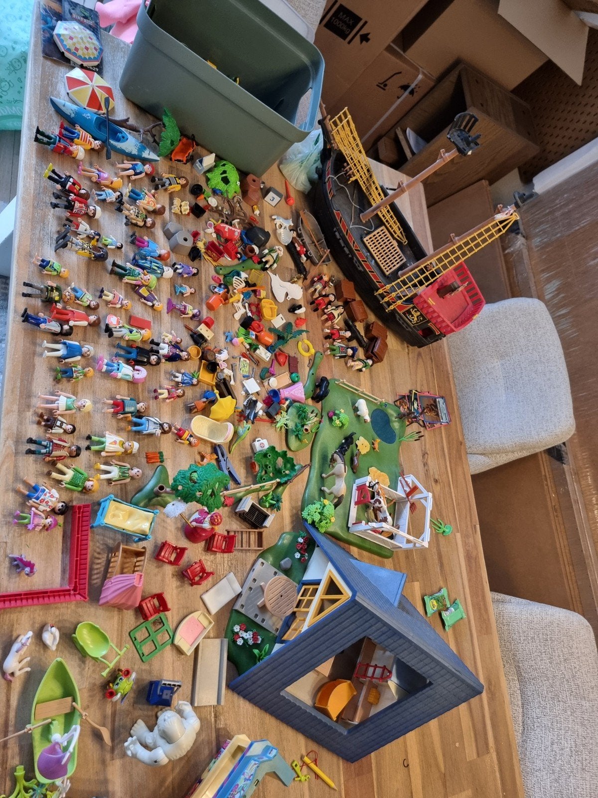 Grote collectie Playmobil met piratenschip