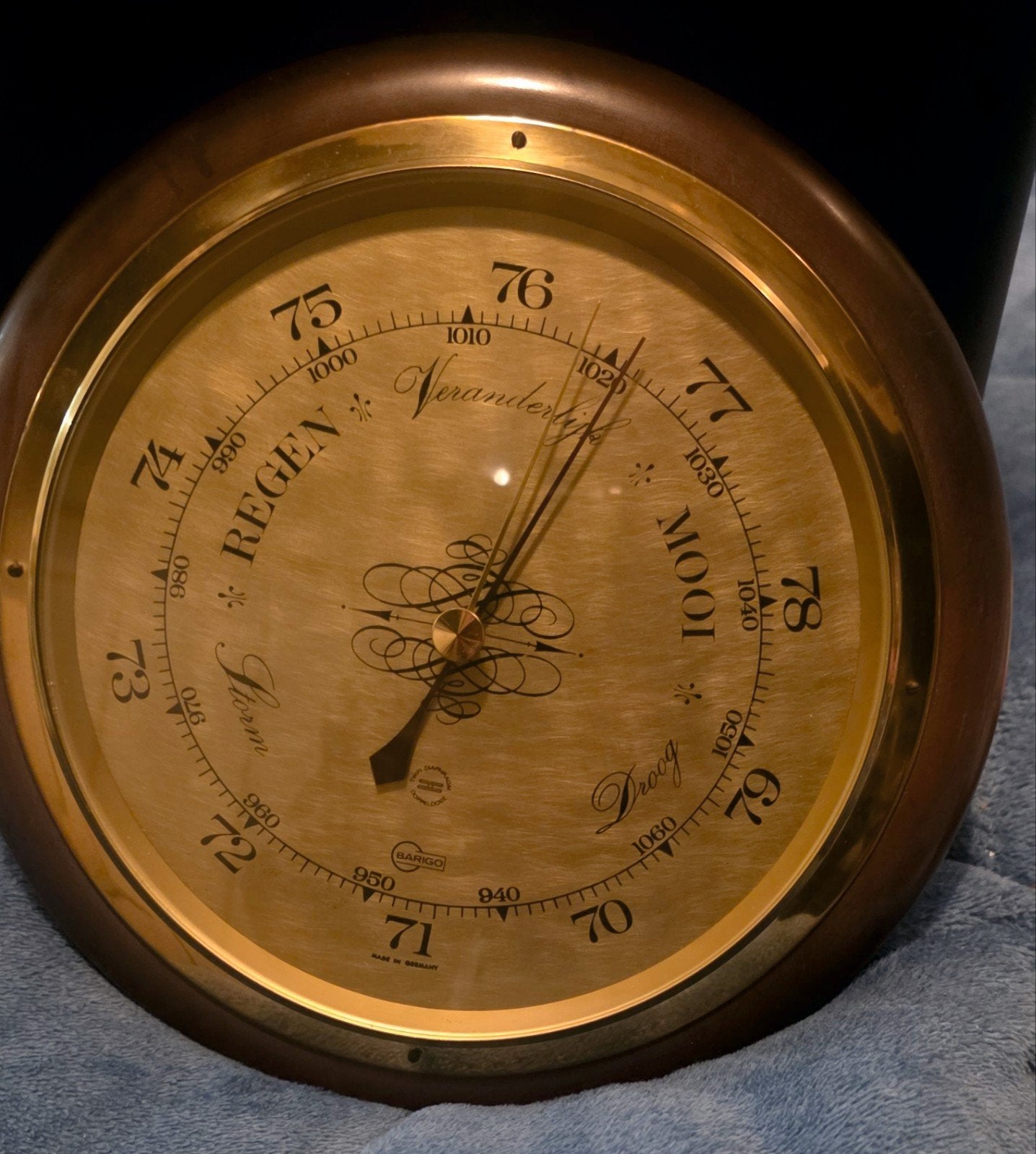 Vintage Barigo Barometer - Houten Behuizing, Ophalen of Verzenden, Gebruikt, Barometer