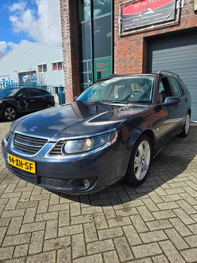 Saab 9-5 Estate 2.3t Vector automaat, 4 cilinders, 2290 cc, Blauw, Automatische klimaatregeling