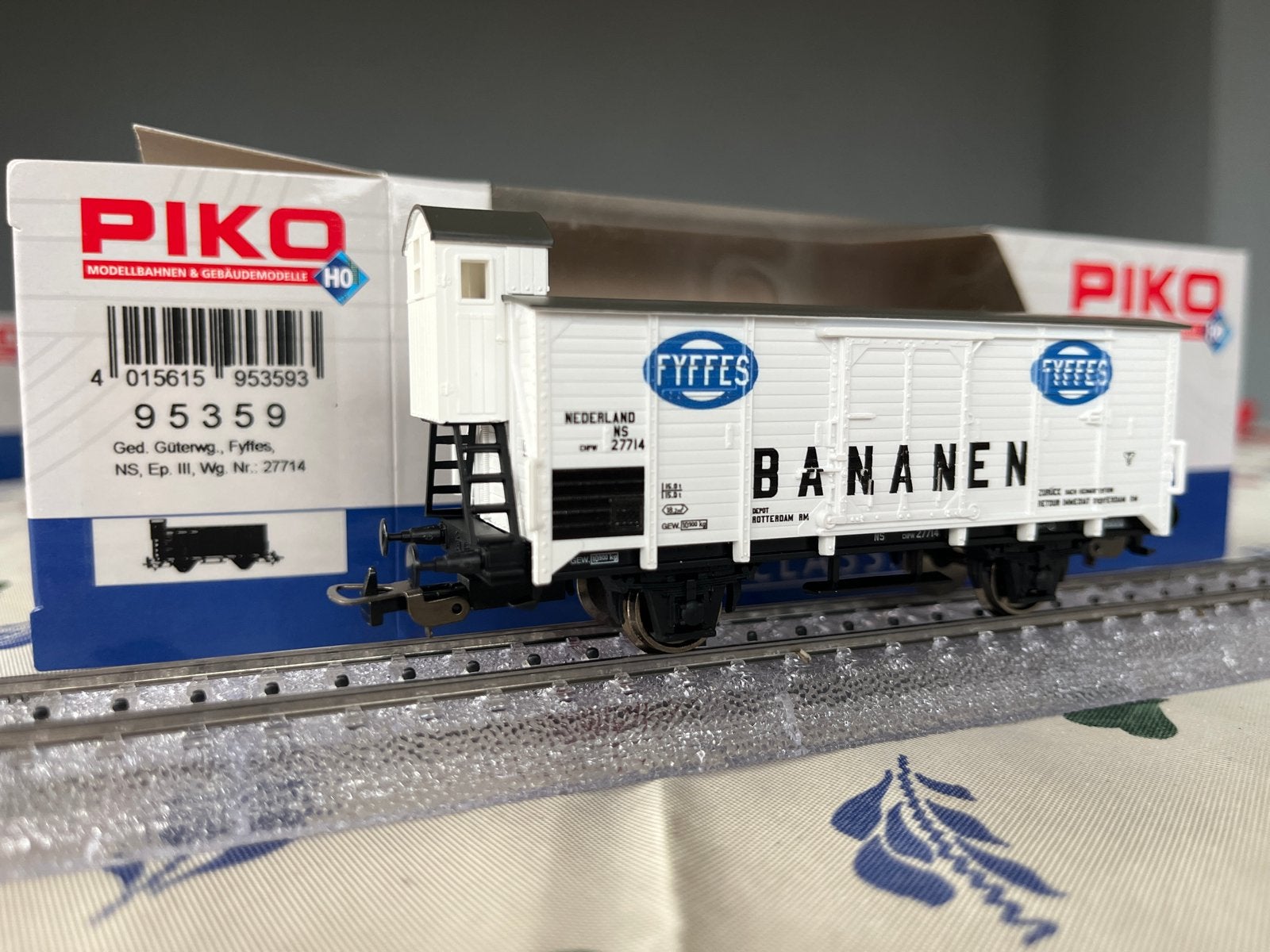 Piko Goederenwagon Bananen Fyffes NS Nieuw in doos, NS, Nieuw, Wagon, Piko