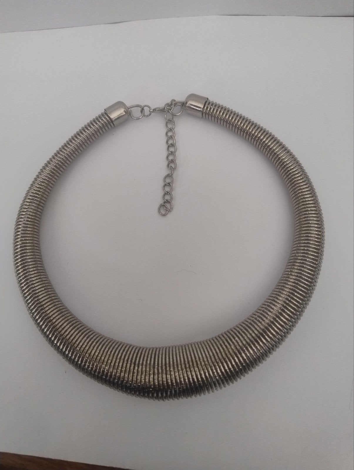 🔴 Silver metal Collar Necklace, Sieraden, Tassen en Uiterlijk, Ophalen of Verzenden, Nieuw, Zilver, Overige materialen